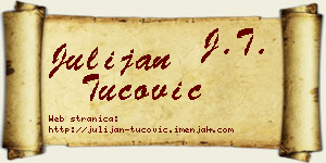 Julijan Tucović vizit kartica